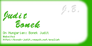 judit bonek business card